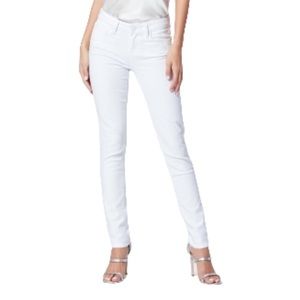 PAIGE Skyline Ankle Peg Crisp White Mid Rise Skinny Slim Fit Denim Jeans